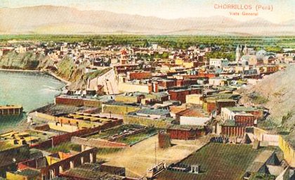 Vista general histórica del balneario de Chorrillos