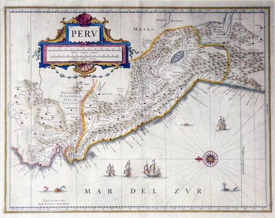 Mapa histórico del litoral de Lima y Chorrillos en la época colonial